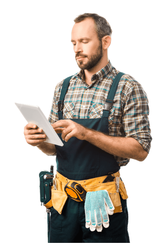 Taft Plumbing Services plumber scheduling a service call